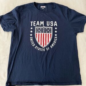 Team USA XL Navy Short Sleeve Graphic Print Shirt Unisex E34